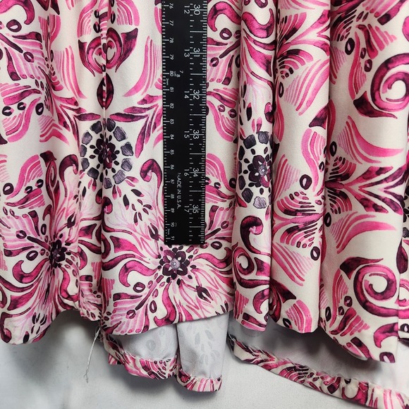 Koh Koh‎ Maxi Dress 4X Pink Floral V-Neck Short Sleeve Flowy Long Soft Stretch - Picture 5 of 8